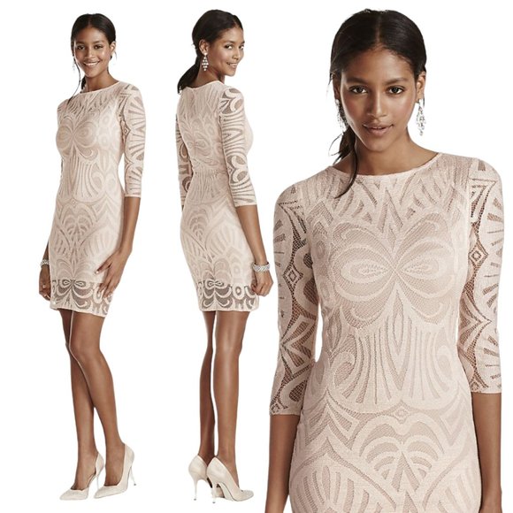 Elegant Cream Lace Dress - Picture 1 of 10
